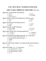 bộ câu hỏi trắc nghiệm sinh học di truyền 