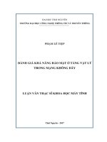 Đánh giá khả năng bảo mật ở tầng vật lý trong mạng không dây (LV thạc sĩ)