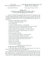 THÔNG BÁO TUYỂN DỤNG CÔNG CHỨC NGÀNH THI HÀNH ÁN