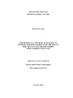 Ảnh hưởng của tín dụng ngân hàng và tín dụng thương mại đến tăng trưởng và hiệu quả của các doanh nghiệp nông nghiệp ở Việt Nam (tóm tắt)