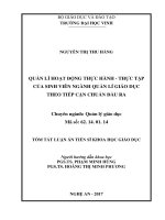 Quản lý hoạt động thực hành    thực tập của sinh viên ngành quản lí giáo dục theo tiếp cận chuẩn đầu ra (tt) 
