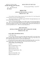 BÁO CÁO  CHÍNH TRỊ TRÌNH ĐẠI HỘI LẦN THỨ III  NHIỆM KỲ 2017  2020