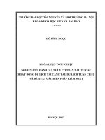 NGHIÊN CỨU ĐÁNH GIÁ NGUY CƠ TRÀN DẦU TỪ CÁC HOẠT ĐỘNG DU LỊCH TẠI CẢNG TÀU DU LỊCH TUẦN CHÂU VÀ ĐỀ XUẤT CÁC BIỆN PHÁP KIỂM SOÁT
