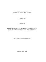 Phép tính giải tích trong không gian Uclid En và hình học vi phân của En (Khóa luận tốt nghiệp)