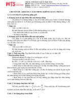 Phan loai cac bai toan ve tinh khoang cach trong khonggian