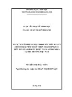 Phân tích tình hình hoạt động xúc tiến bán và một số giải pháp hoàn thiện hoạt động xúc tiến bán của công ty dược phẩm astrazeneca tại thị trường việt nam 