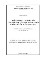 Nhân dân huyện duyên hải tỉnh trà vinh với cuộc kháng chiến chống mĩ cứu nước (1954   1975) 