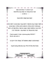 Tuyển chọn, xây dựng và sử dụng hệ thống bài tập nhằm phát triển năng lực vận dụng kiến thức (NLVDKT) hóa học vào thực tiễn thông qua dạy học hóa học chương 6, chương 7 lớp 10 