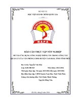 Ứng dụng công nghệ thông tin trong công tác văn phòng tại ủy ban nhân dân huyện tam đảo, tỉnh vĩnh phúc 