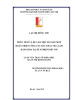 Phân tích và đưa ra một số giải pháp hoàn thiện công tác đấu thầu mua sắm hàng hóa tại xí nghiệp khí   VSP 