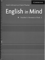 Cambridge   english in mind 1 teachers resource pack