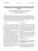 HOẠT TÍNH XÚC TÁC CỦA CÁC OXIT KIM LOẠI CHUYỂN TIẾP CỐ ĐỊNH TRÊN NỀN POLYME TRONG PHẢN ỨNG OXI HÓA NATRI SUNFUA (Na2S)