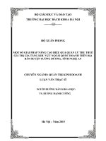 Một số giải pháp nâng cao hiệu quả quản lý thu thuế giá trị gia tăng khu vực ngoài quốc doanh trên địa bàn huyện tương dương, tỉnh nghệ an 