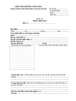 mẫu bản tả( lấy mẫu đất phân tích)