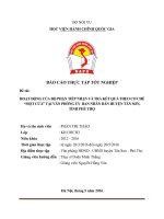 Hoạt động của bộ phận tiếp nhận và trả kết quả theo cơ chế “một cửa” tại văn phòng uỷ ban nhân dân huyện tân sơn, tỉnh phú thọ 