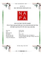 Công tác giải quyết khiếu nại, tố cáo trên địa bàn huyện quỳ châu, tỉnh nghệ an giai đoạn 2011 2015, thực trạng và giải pháp 