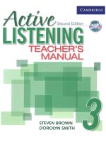 Cambridge  active listening 3 teachers manual 2nd edition