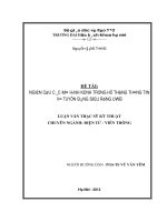 Nghiên cứu các mô hình kênh trong hệ thống thông tin vô tuyến băng siêu rộng UWB 