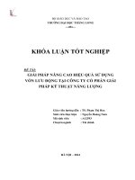 Giải pháp nâng cao hiệu quả sử dụng vốn lưu động tại công ty cổ phần giải pháp kỹ thuật năng lượng (Khóa luận tốt nghiệp)