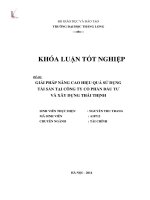 Giải pháp nâng cao hiệu quả sử dụng tài sản tại công ty cổ phần đầu tư và xây dựng thái thịnh (khóa luận tốt nghiệp)