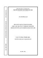 Phân tích và đề xuất một số giải pháp chiến lược cho công ty TNHH một thành viên kinh doanh nước sạch nam định giai đoạn 2010 2020 