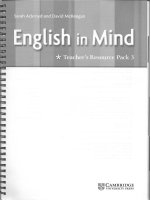 Cambridge   english in mind 3 teachers  resource pack