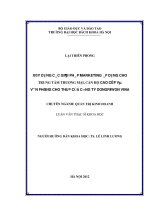 Xây dựng các giải pháp marketing áp dụng cho trung tâm thương mại, căn hộ cao cấp và văn phòng cho thuê của công ty dongriwon vina 
