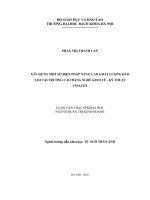 Xây dựng một số biện pháp nâng cao chất lượng đào tạo tại trường cao đẳng nghề kinh tế kỹ thuật vinatex 