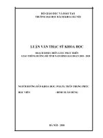 Hoạch định chiến lược phát triển giao thông đường bộ tỉnh nam định giai đoạn 2010   2020 