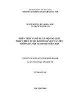 Phân tích và đề xuất một số giải pháp chiến lược kinh doanh của viễn thông hà nội giai đoạn đến 2020 