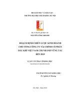Hoạch định chiến lược kinh doanh cho tổng công ty tài chính cổ phần dầu khí việt nam 