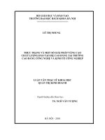 Thực trạng và một số giải pháp nâng cao chất lượng đào tạo hệ cao đẳng tại trường cao đẳng công nghệ và kinh tế công nghiệp 