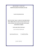 Phân tích thực trạng và đề xuất giải pháp nhằm hoàn thiện công tác quản lý dự án đầu tư xây dựng sử dụng vốn ngân sách nhà nước thuộc thành phố nam định 