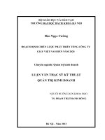 Hoạch định chiến lược phát triển tổng công ty giấy việt nam đến năm 2020 