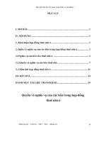 Đề tài quyền và nghĩa vụ của các bên trong hợp đồng thuê nhà ở, luận văn tốt nghiệp đại học, thạc sĩ, đồ án,tiểu luận tốt nghiệp 