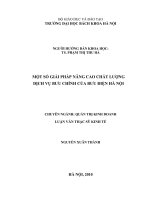 Một số giải pháp nâng cao chất lượng dịch vụ bưu chính của bưu điện hà nội 