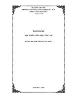 Bài giảng Môn Hóa học polyme Hệ CĐ Võ Thị Mỹ Nga Trường CĐ Công nghiệp Tuy Hòa