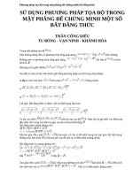 Phương pháp tọa độ để chứng minh bất đẳng thức