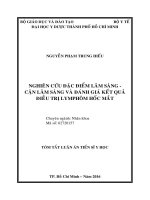 Nghiên cứu đặc điểm lâm sàng - cận lâm sàng và đánh giá kết quả điều trị lymphôm hốc mắt (TT)