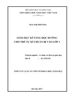 Giáo dục kĩ năng học đường cho trẻ tự kỉ chuẩn bị vào lớp 1 (tt) 