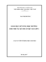 Giáo dục kĩ năng học đường cho trẻ tự kỉ chuẩn bị vào lớp 1 