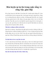 Rèn luyện sự tự tin trong cuộc sống và công việc