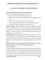 TRẢ LỜI CÂU HỎI ÔN TẬP QUẢN TRỊ CHIẾN LƯỢC