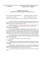 Kế hoạch bồi dưỡng thường xuyên cá nhân năm học