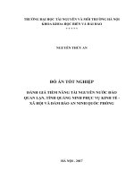 ĐÁNH GIÁ TIỀM NĂNG TÀI NGUYÊN NƯỚC ĐẢO QUAN LẠN, TỈNH QUẢNG NINH PHỤC VỤ KINH TẾ  XÃ HỘI VÀ ĐẢM BẢO AN NINH QUỐC PHÒNG
