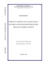 Nghiên cứu thu hồi và xử lý cặn dầu thải sau quá trình tẩy rửa bằng phương pháp oxy hóa nhằm nâng cao hiệu quả kinh tế 