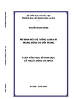 Mô hình hóa hệ thống làm mát trong động cơ đốt trong 