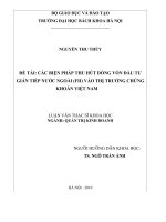 Các biện pháp thu hút dòng vốn đầu tư gián tiếp nước ngoài (FII) vào thị trường chứng khoán việt nam 