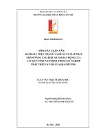 Đánh giá thực trạng và đề xuất giải pháp nhằm nâng cao hiệu quả hoạt động của các khu công nghiệp tỉnh nam định trong sự nghiệp phát triển kinh tế xã hội của địa phương 