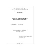 Nghiên cứu tính ổn định của các borohydride có chứa kali 